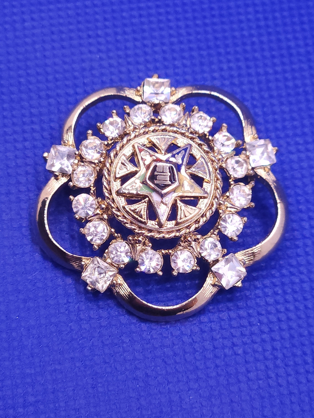 Vintage Gold Tone Order of Eastern Star Brooch